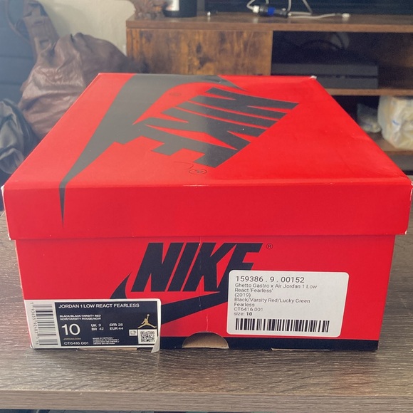 Jordan 1 Low React Fearless Ghetto Gastro. Size 10 - Picture 7 of 7